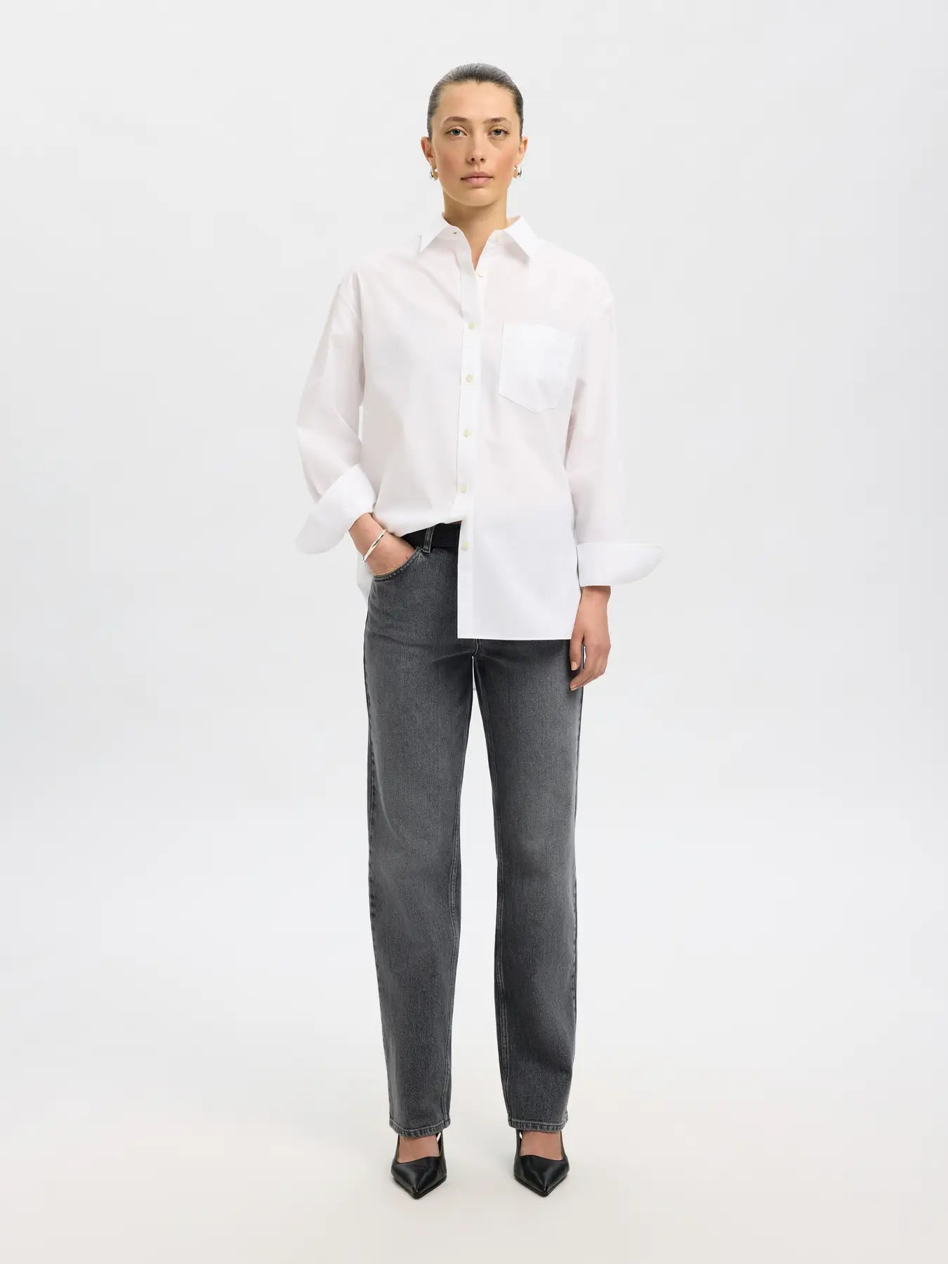 Ester LS oversize shirt NOOS Bright white