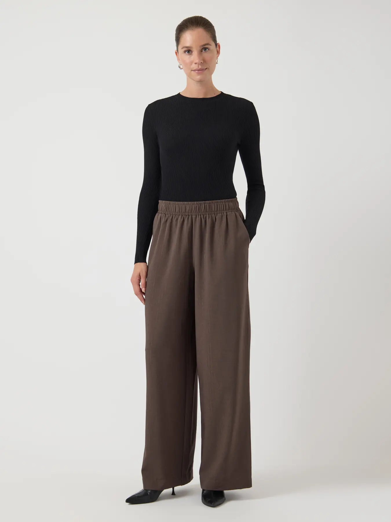 Shimma HW pants Chocolate brown