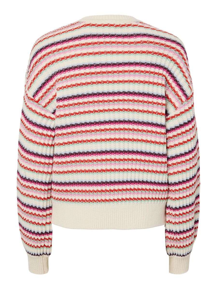 Boogie LS knit pullover Birch/ multi
