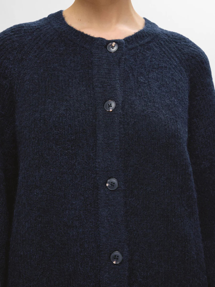 Lulu LS knit cardigan Dark Sapphire