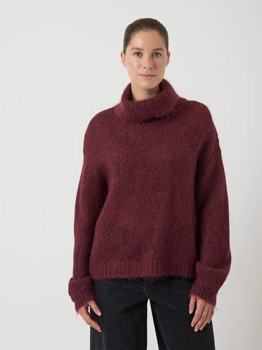 Lambi LS knit rollneck pullover Port Royale