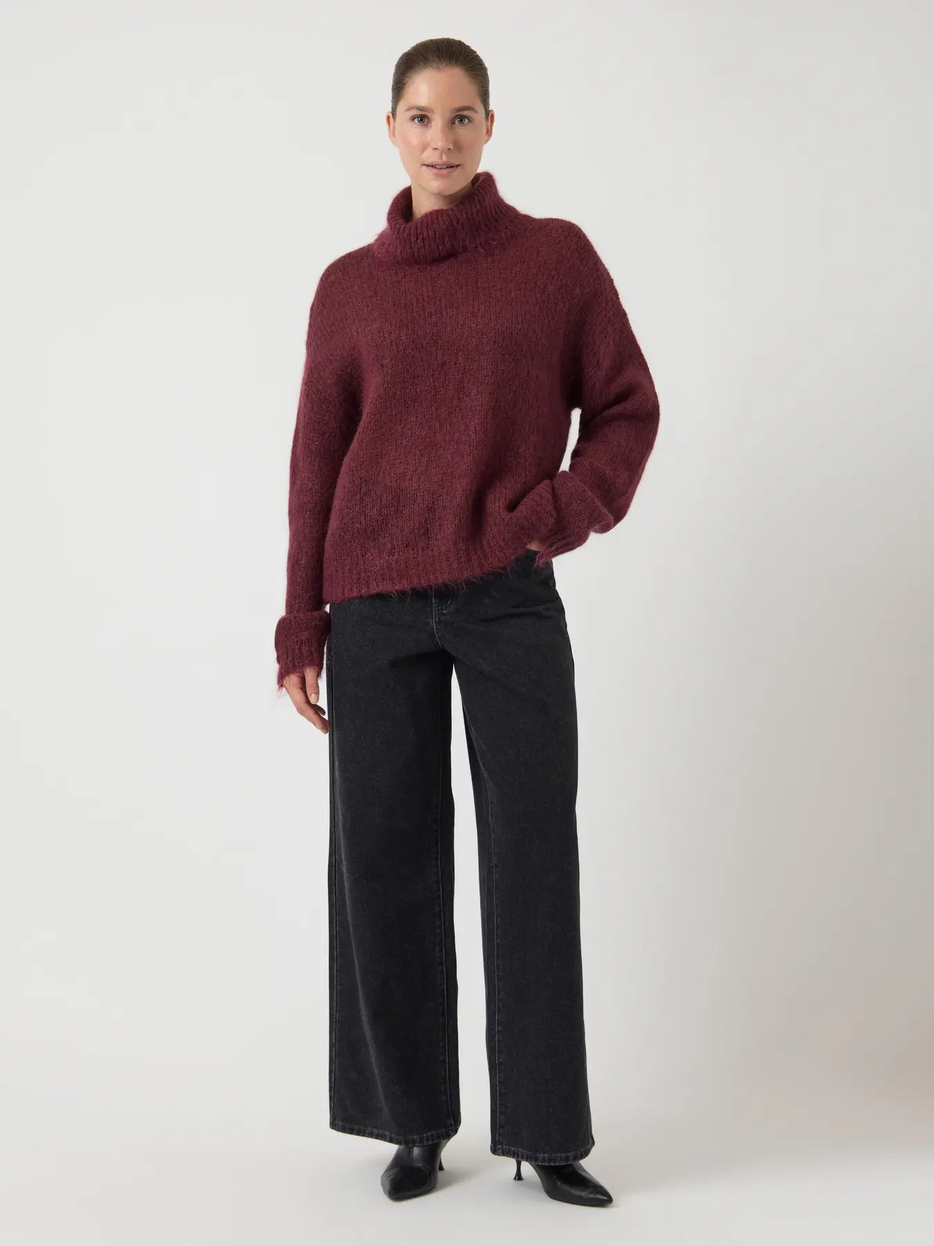 Lambi LS knit rollneck pullover Port Royale