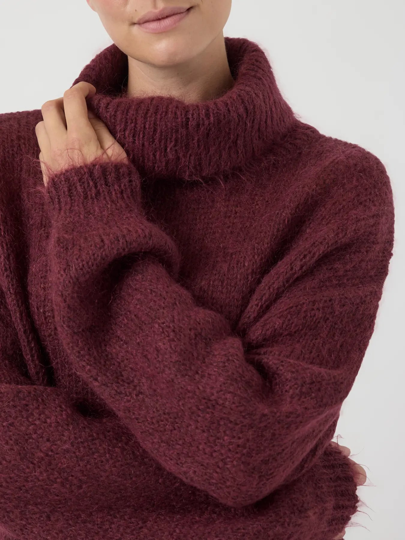 Lambi LS knit rollneck pullover Port Royale