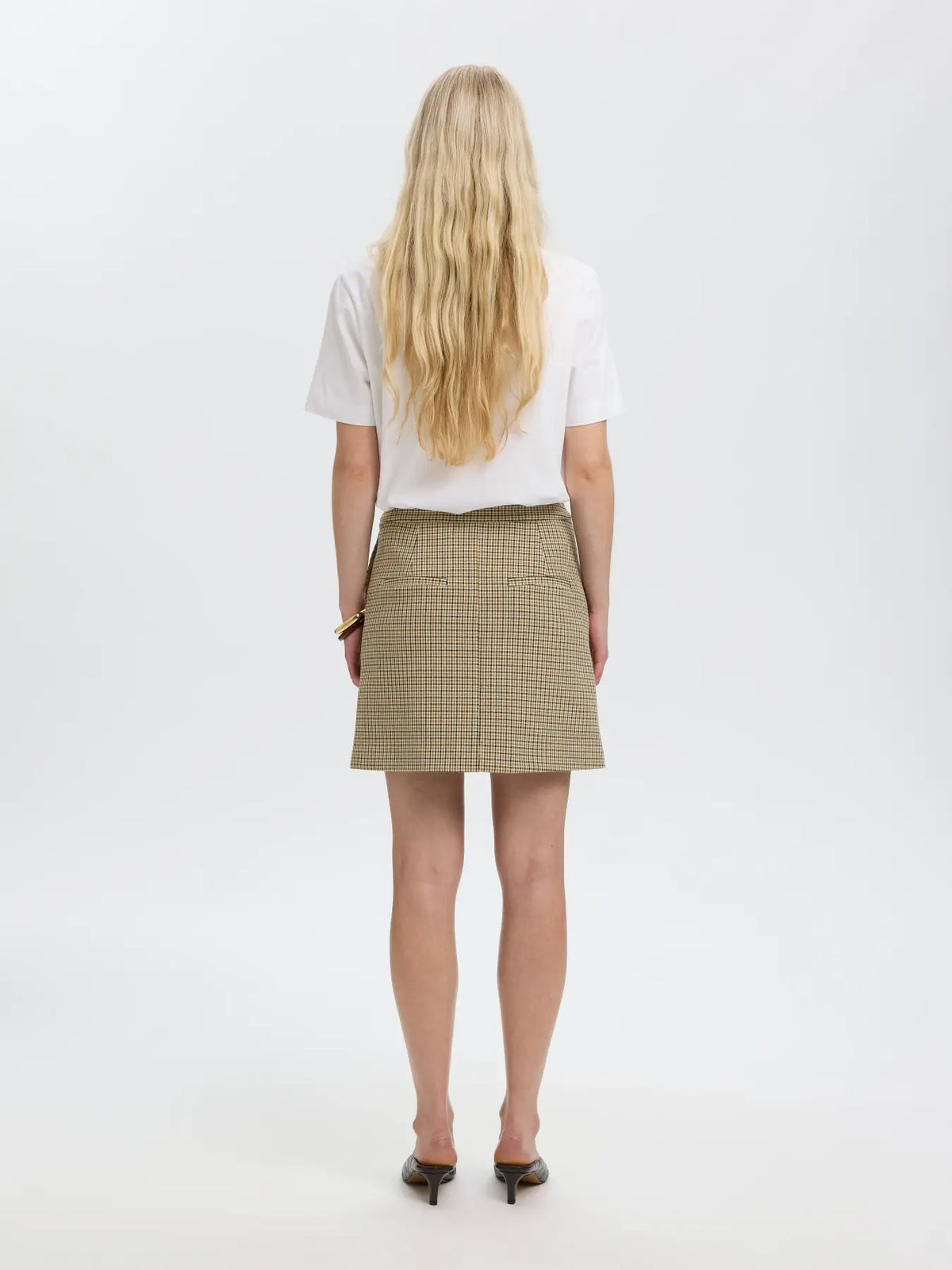 Elara mini skirt Monks robe/ checks