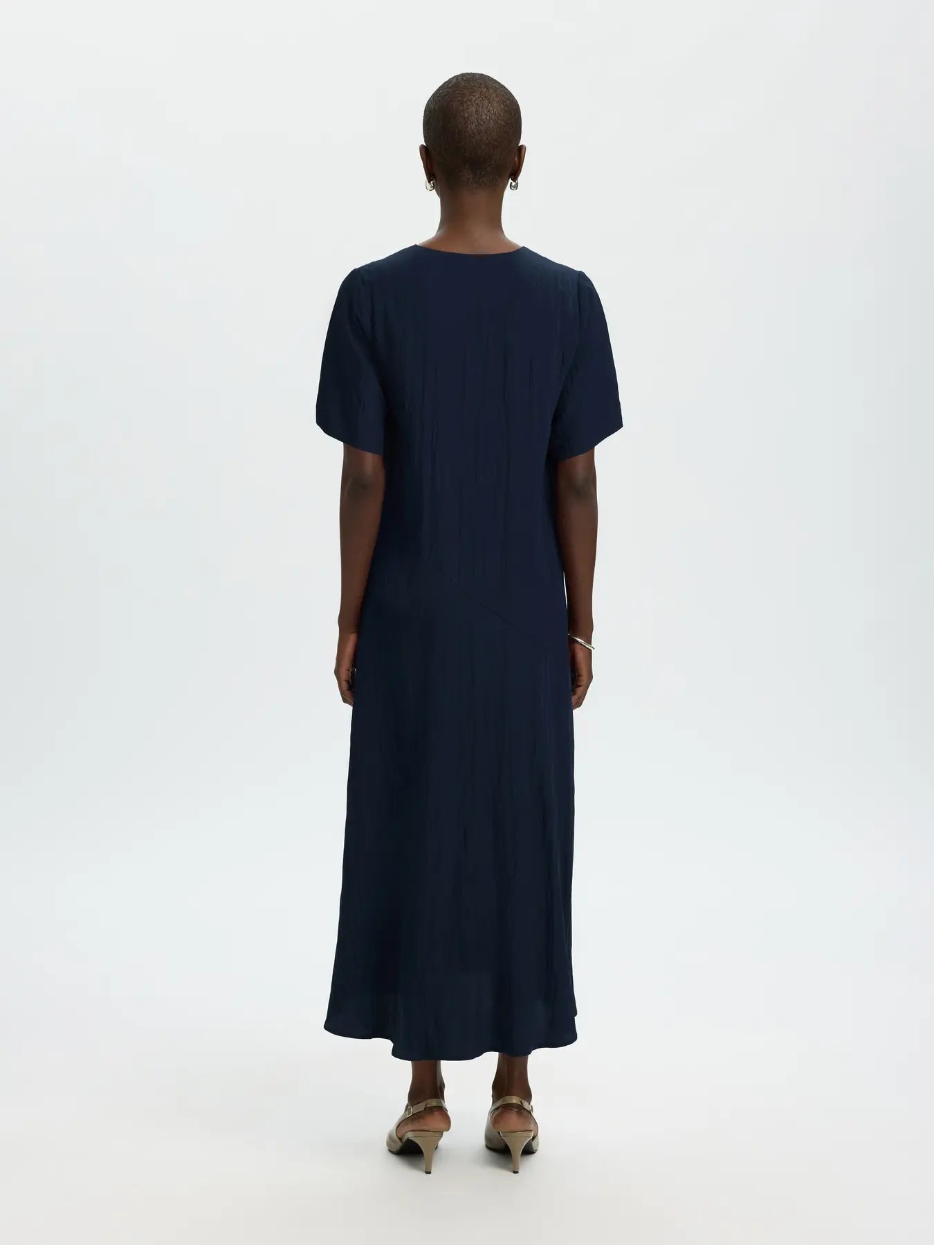 Fiona regular 2/4 ankle dress Dark sapphire