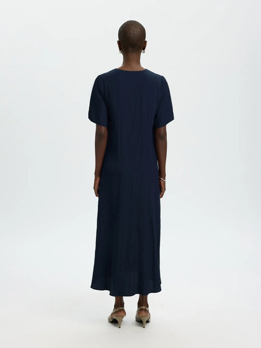 Fiona regular 2/4 ankle dress Dark sapphire