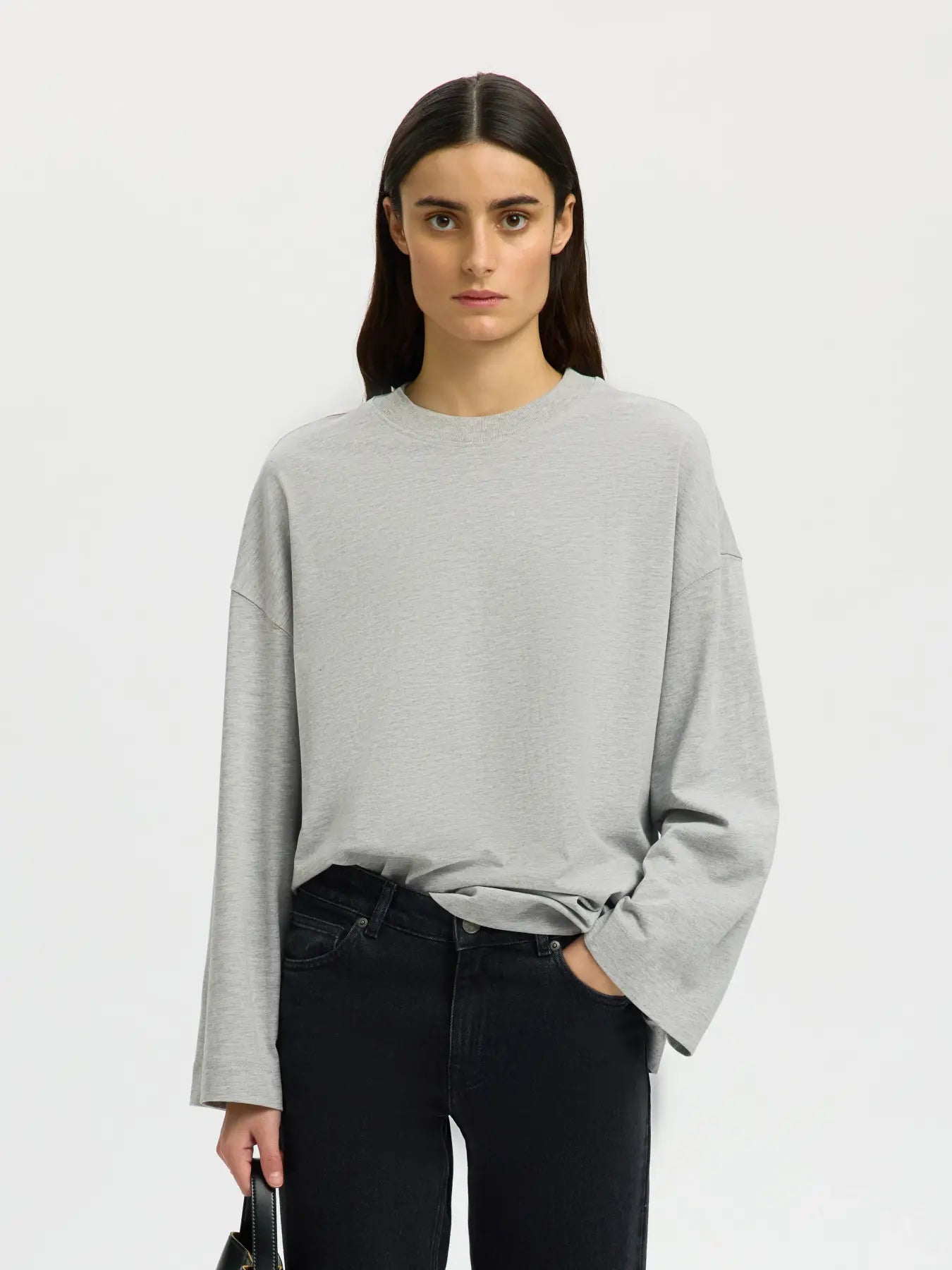 Colwoman Oversized Tee Light Grey Melange