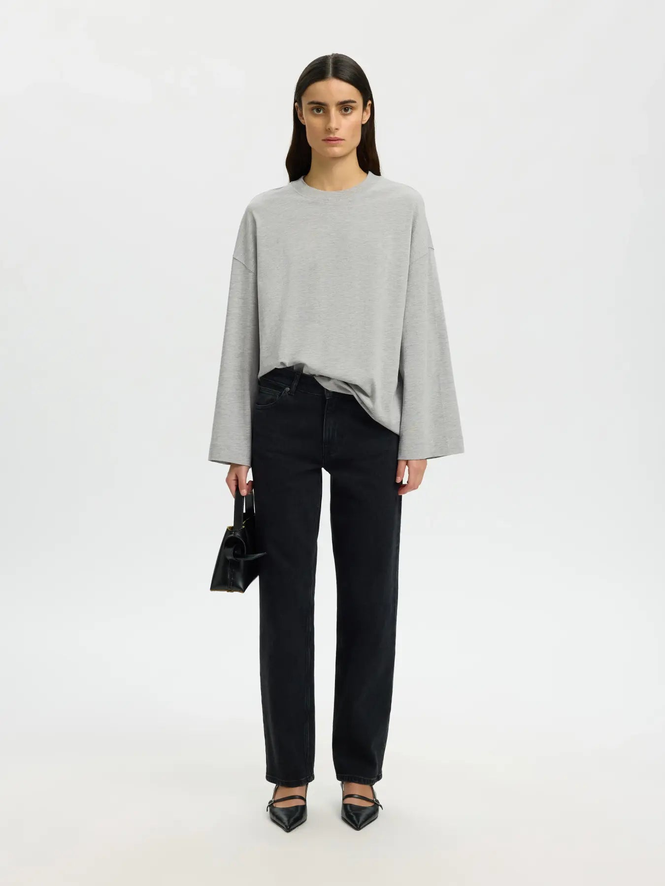 Colwoman Oversized Tee Light Grey Melange