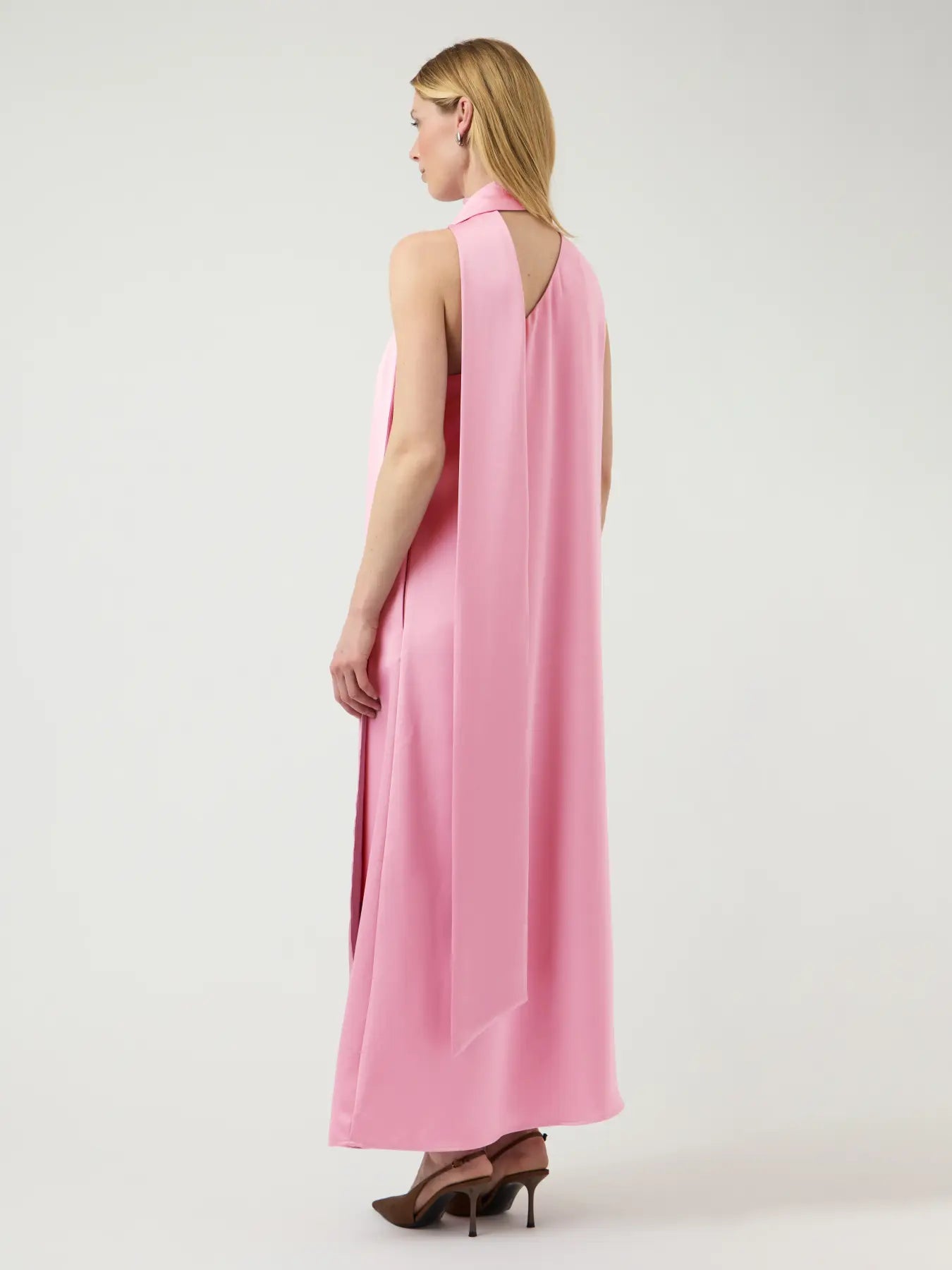 One shoulder maxi long dress Orchid smoke