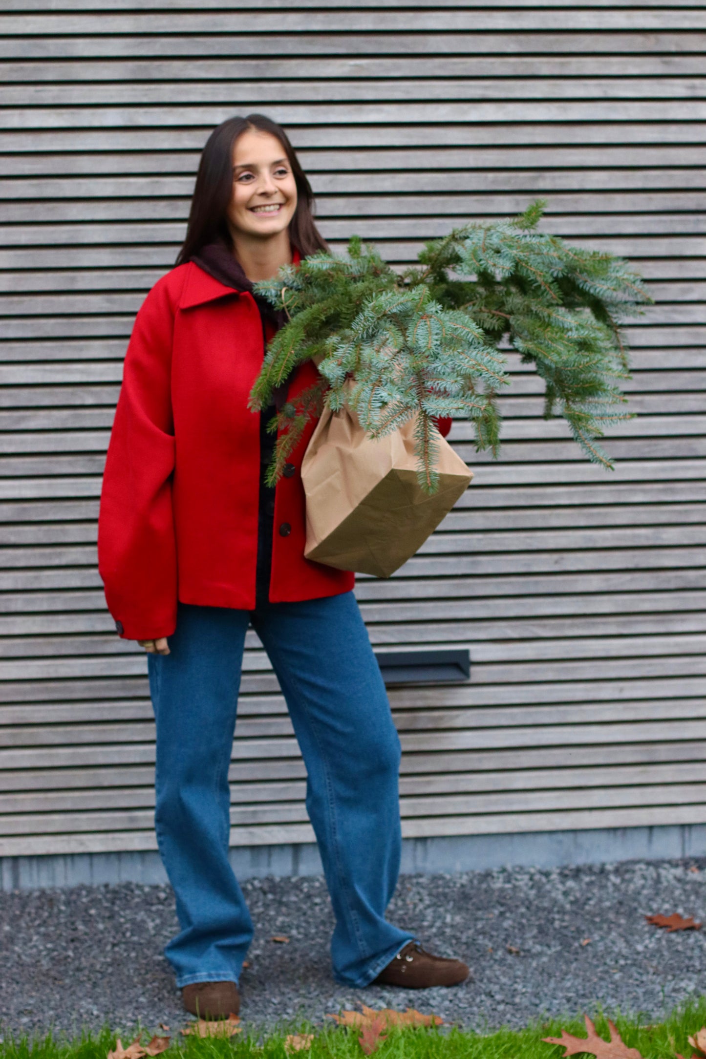 Liva wool blend jacket Equestrian red
