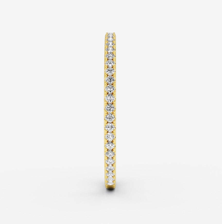 Ivy diamond hoop L 30mm Gold diamond