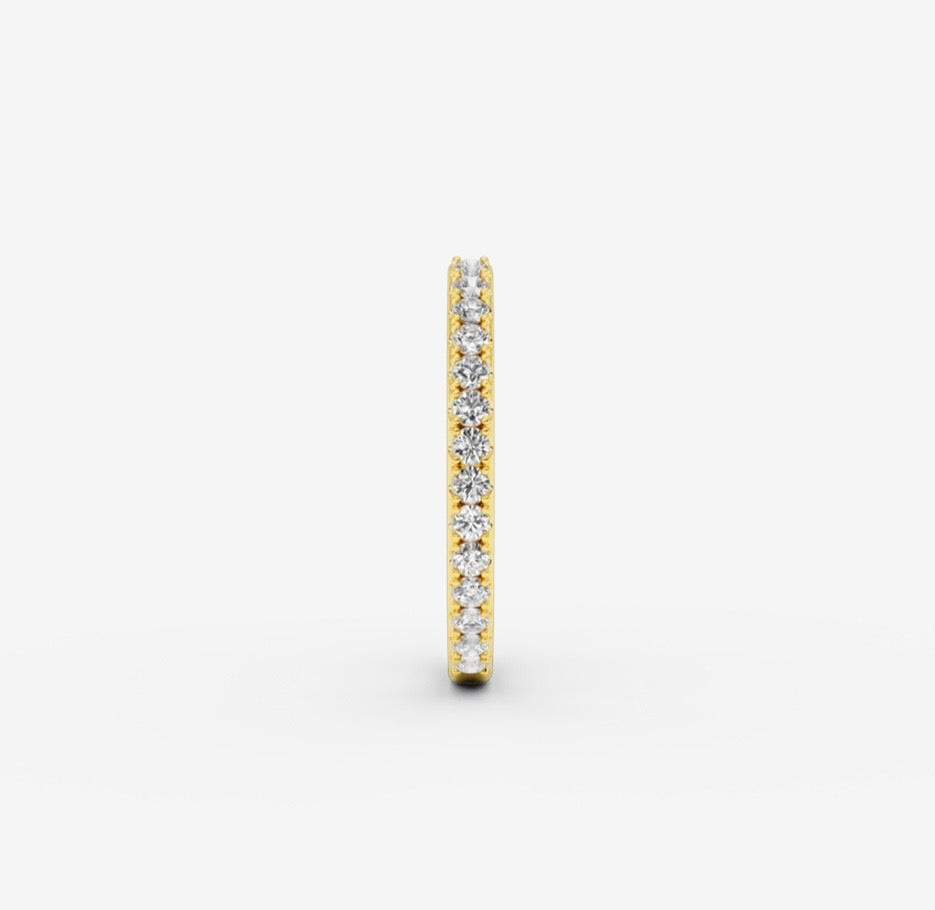 Ivy diamond hoop M 20mm Gold diamond