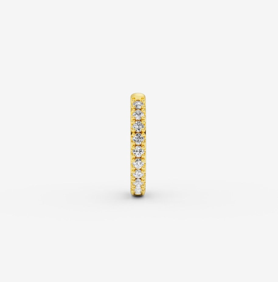 Ivy diamond hoop S 15mm Gold diamond