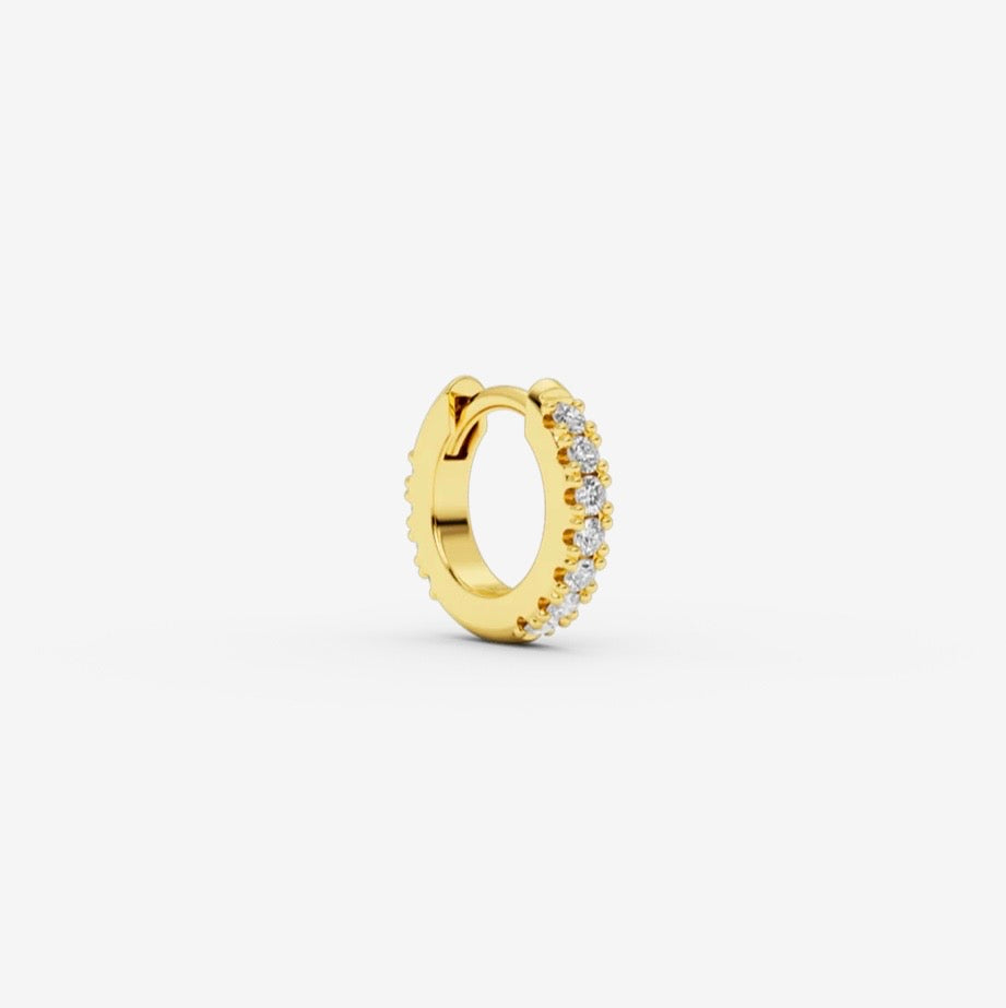 Ivy diamond hoop XS 11mm Gold diamond