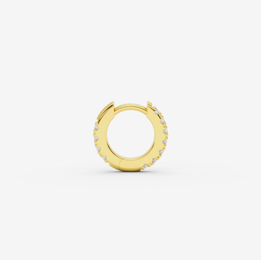 Ivy diamond hoop XS 11mm Gold diamond