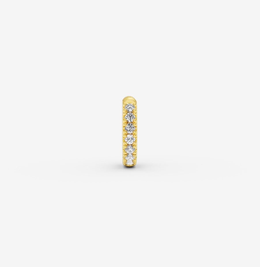 Ivy diamond hoop XS 11mm Gold diamond