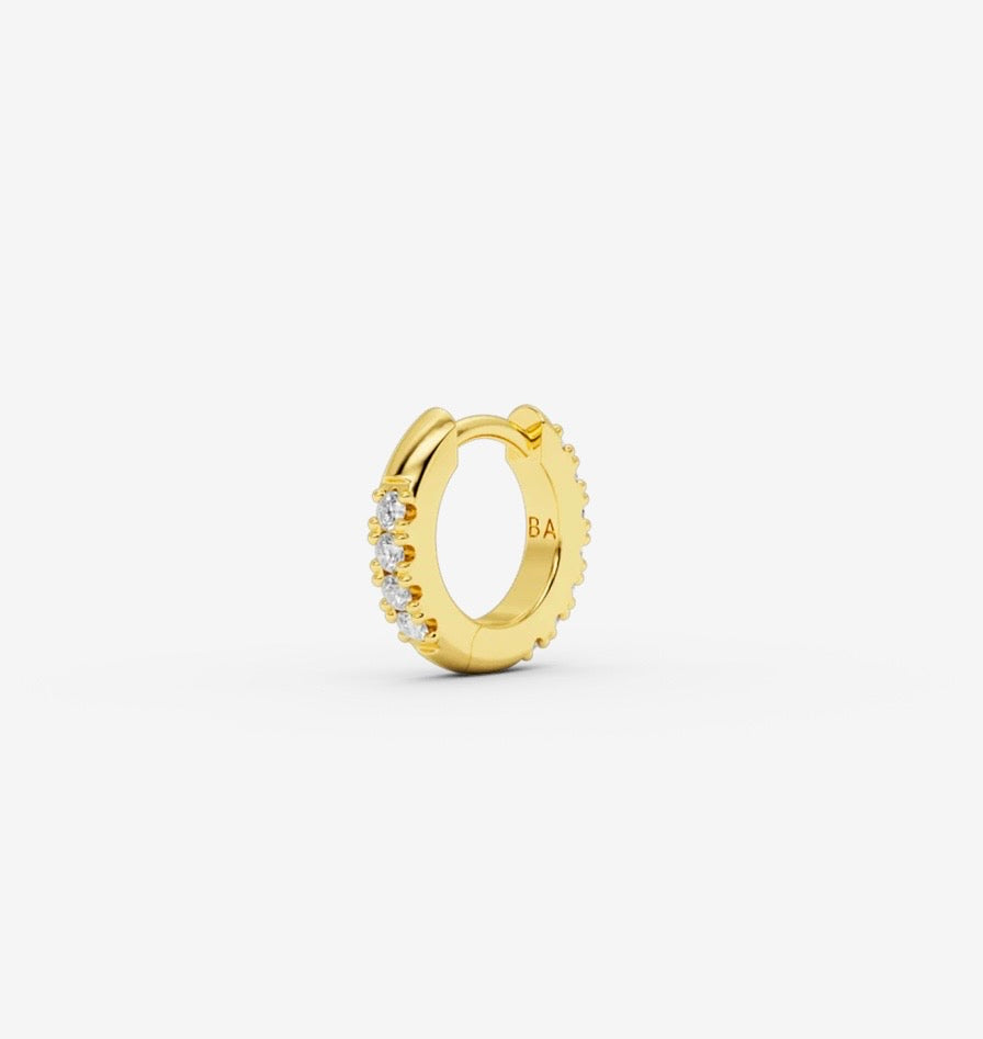 Ivy diamond hoop XS 11mm Gold diamond