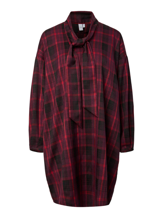 Evelina tie dress Port royale/ Red checks