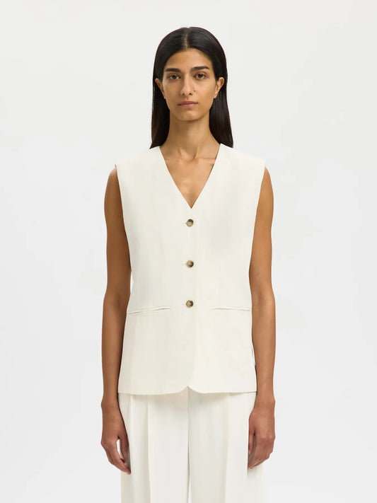 Ellie vest Egret