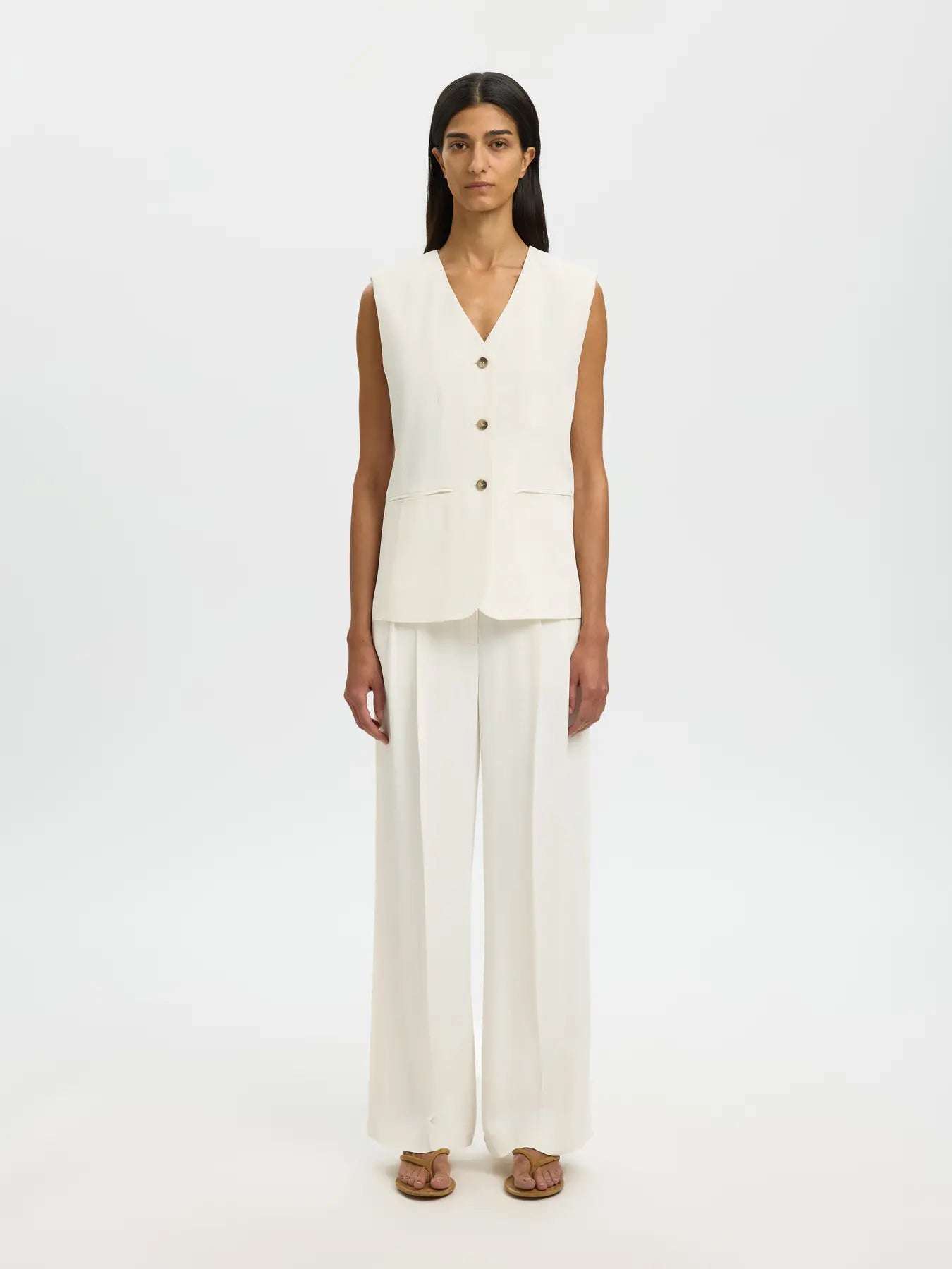 Extra wide Ellie HW pants Egret