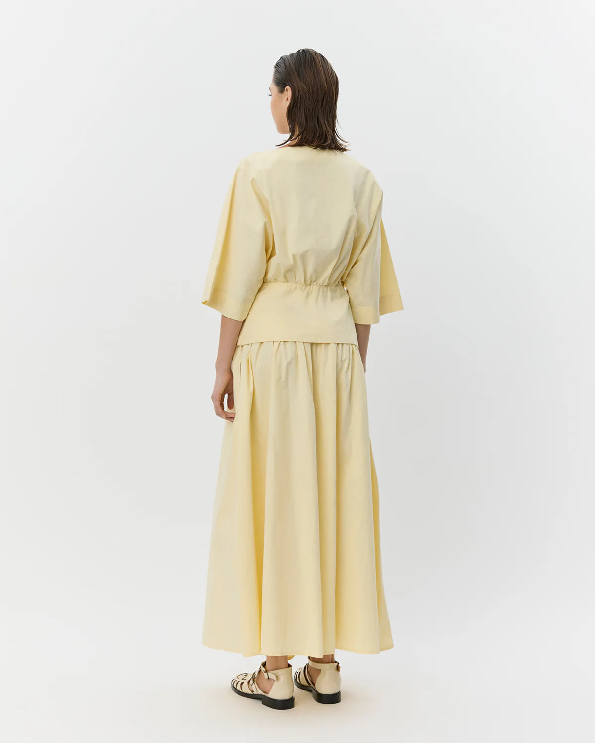 Juneau midi skirt Light yellow