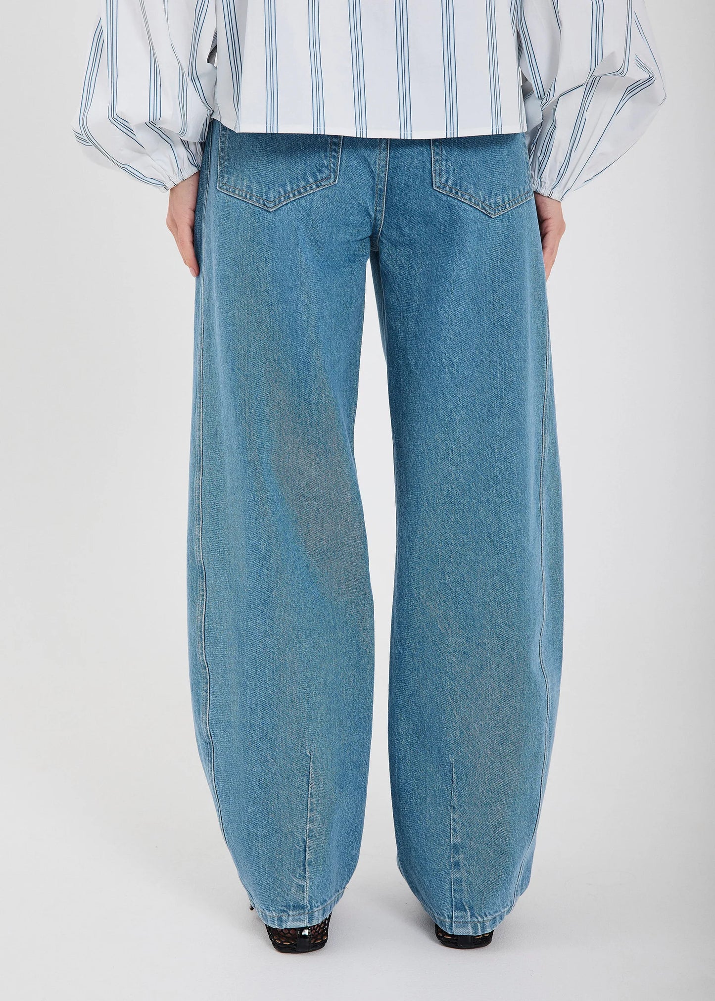 Kenzie barrel jeans Medium blue denim
