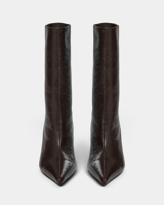 Lencie mid high boot Dark brown