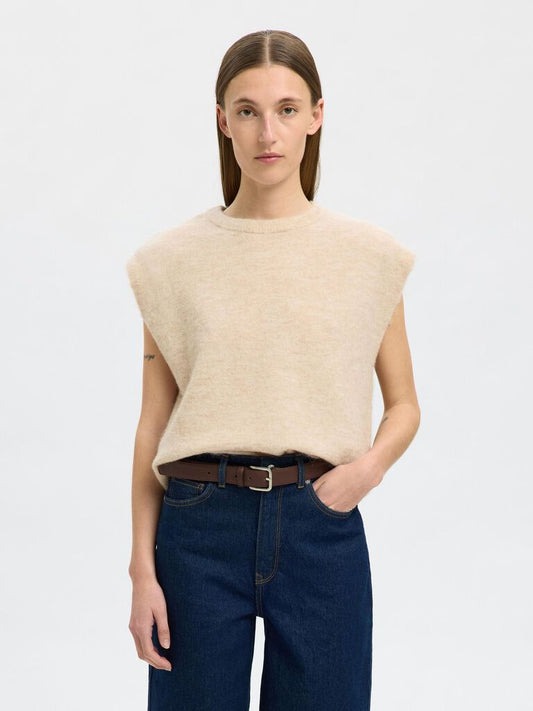 Lulu SL knit vest Birch