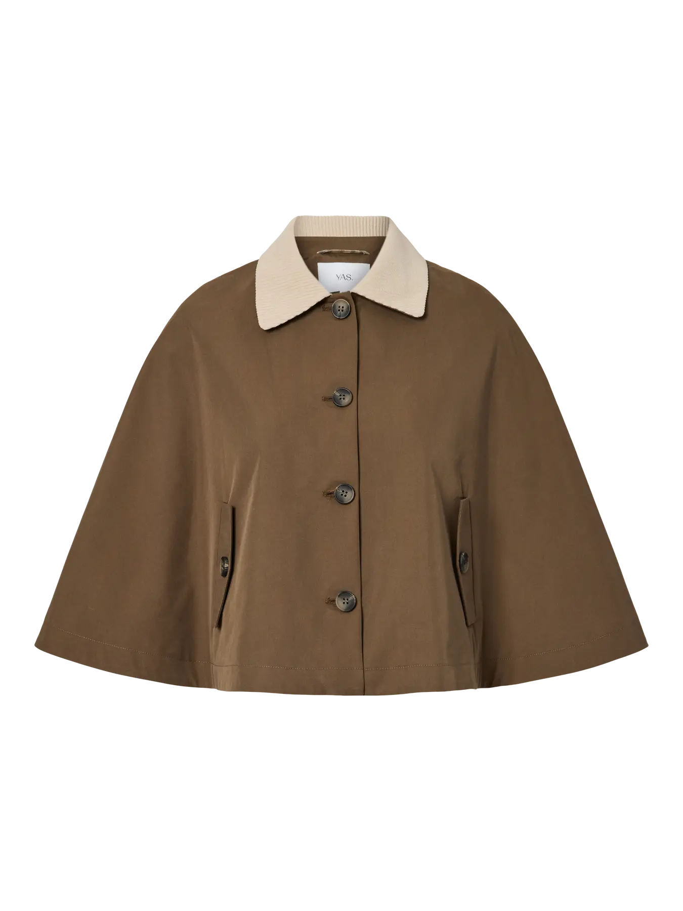 Maloma short trench cape Shitake