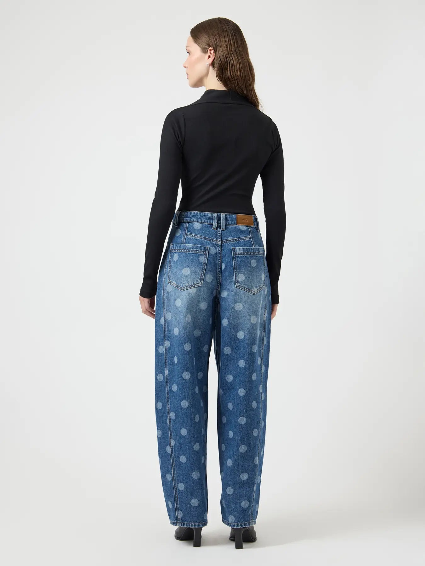 Lua HW barrel ankle jeans Medium blue denim