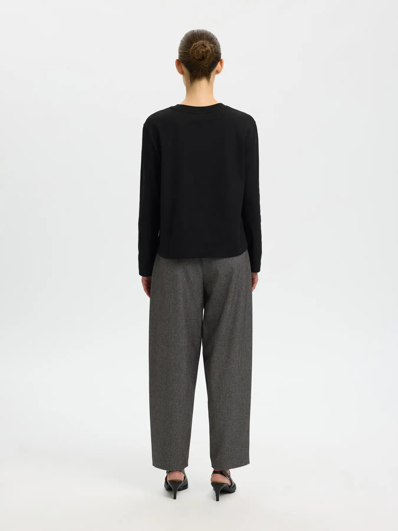 Essential LS boxy tee Black