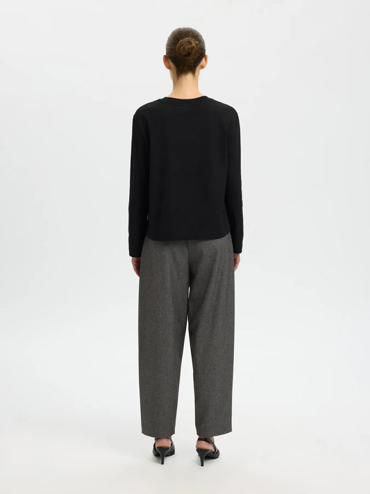 Essential LS boxy tee Black