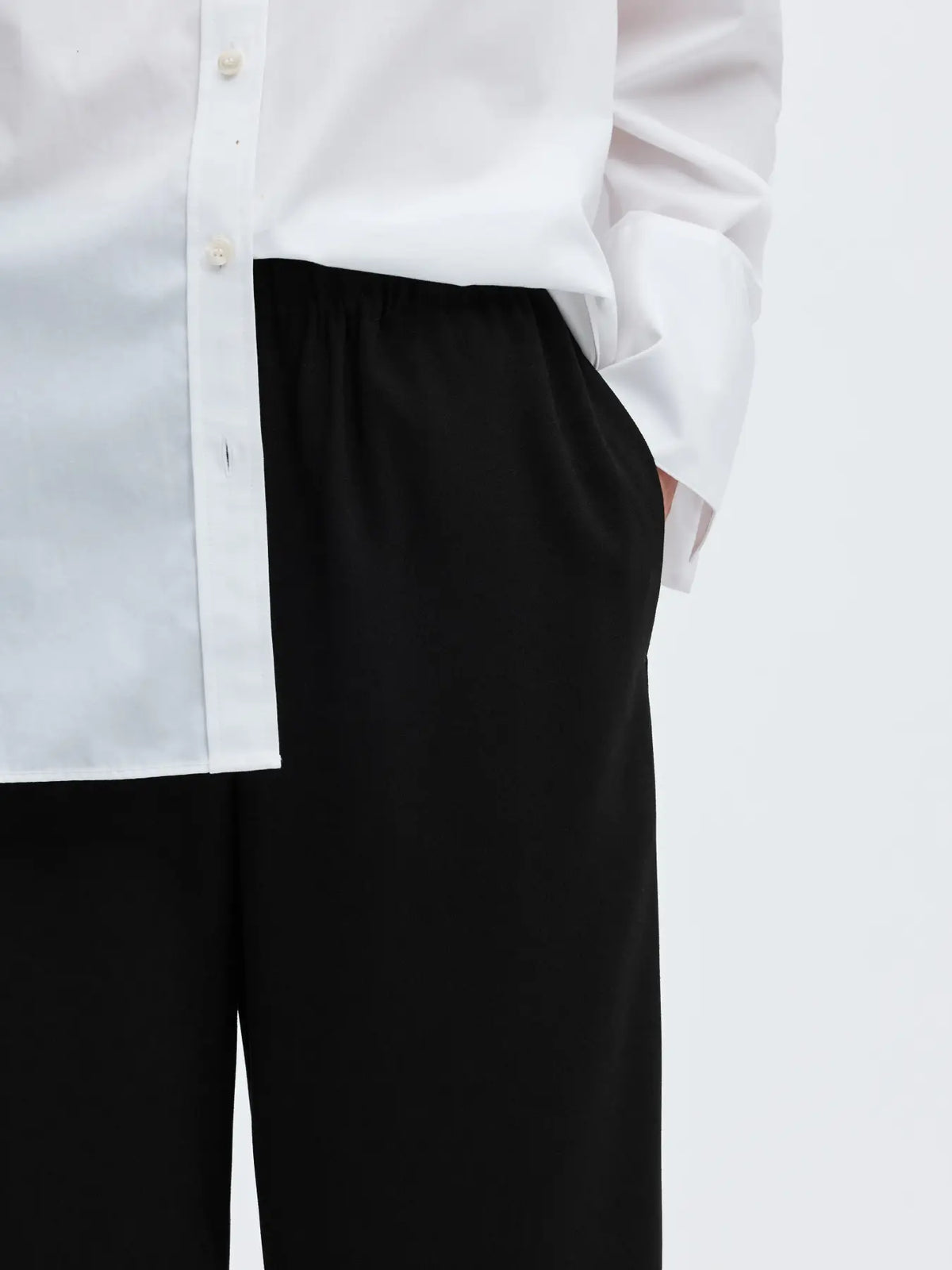 Tinni-relaxed mw wide pants Black