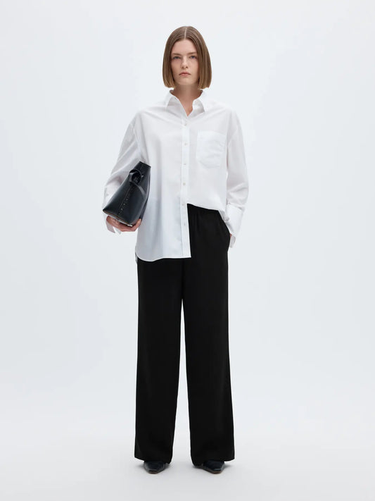 Tinni-relaxed mw wide pants Black