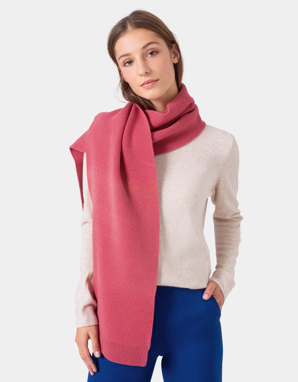Merino Wool Scarf Pink