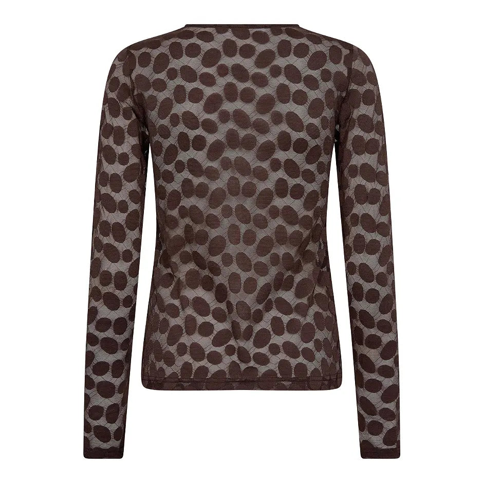 Penola o-neck blouse Brown