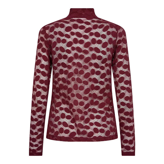 Penola turtleneck blouse Wined red