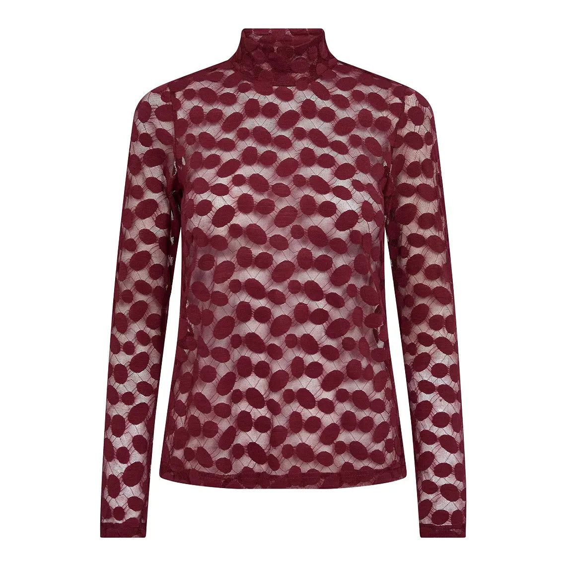 Penola turtleneck blouse Wined red