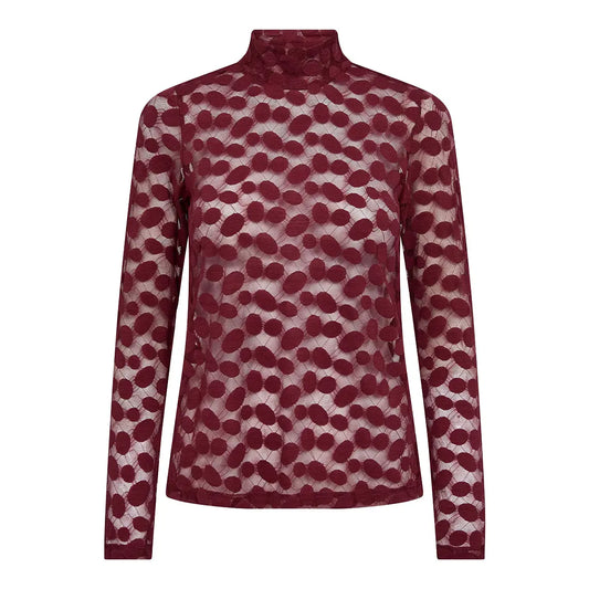 Penola turtleneck blouse Wined red