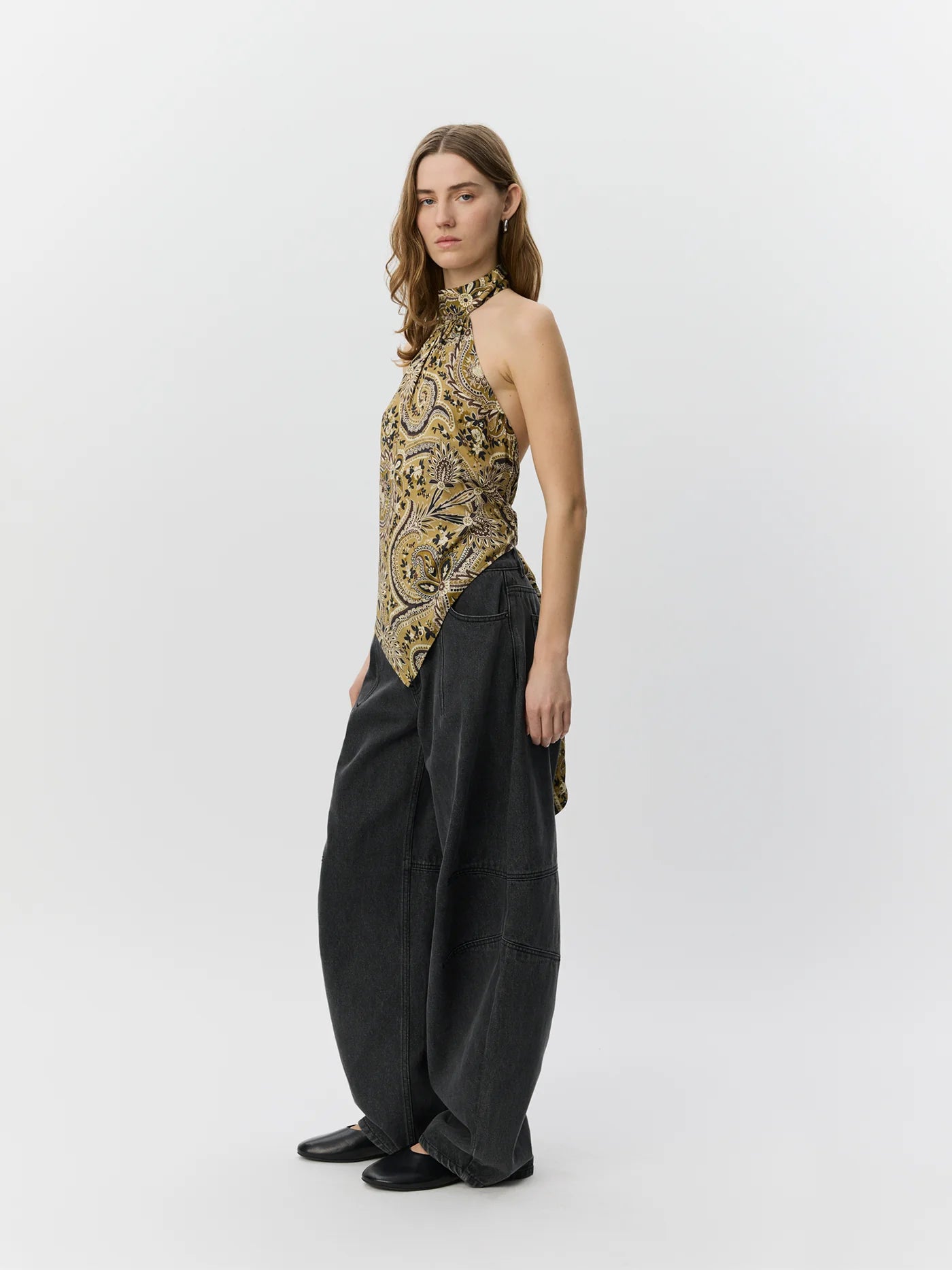 Rae Paisley halterneck Bronze