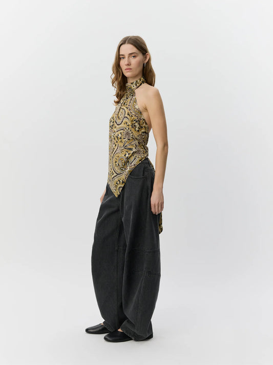 Rae Paisley halterneck Bronze