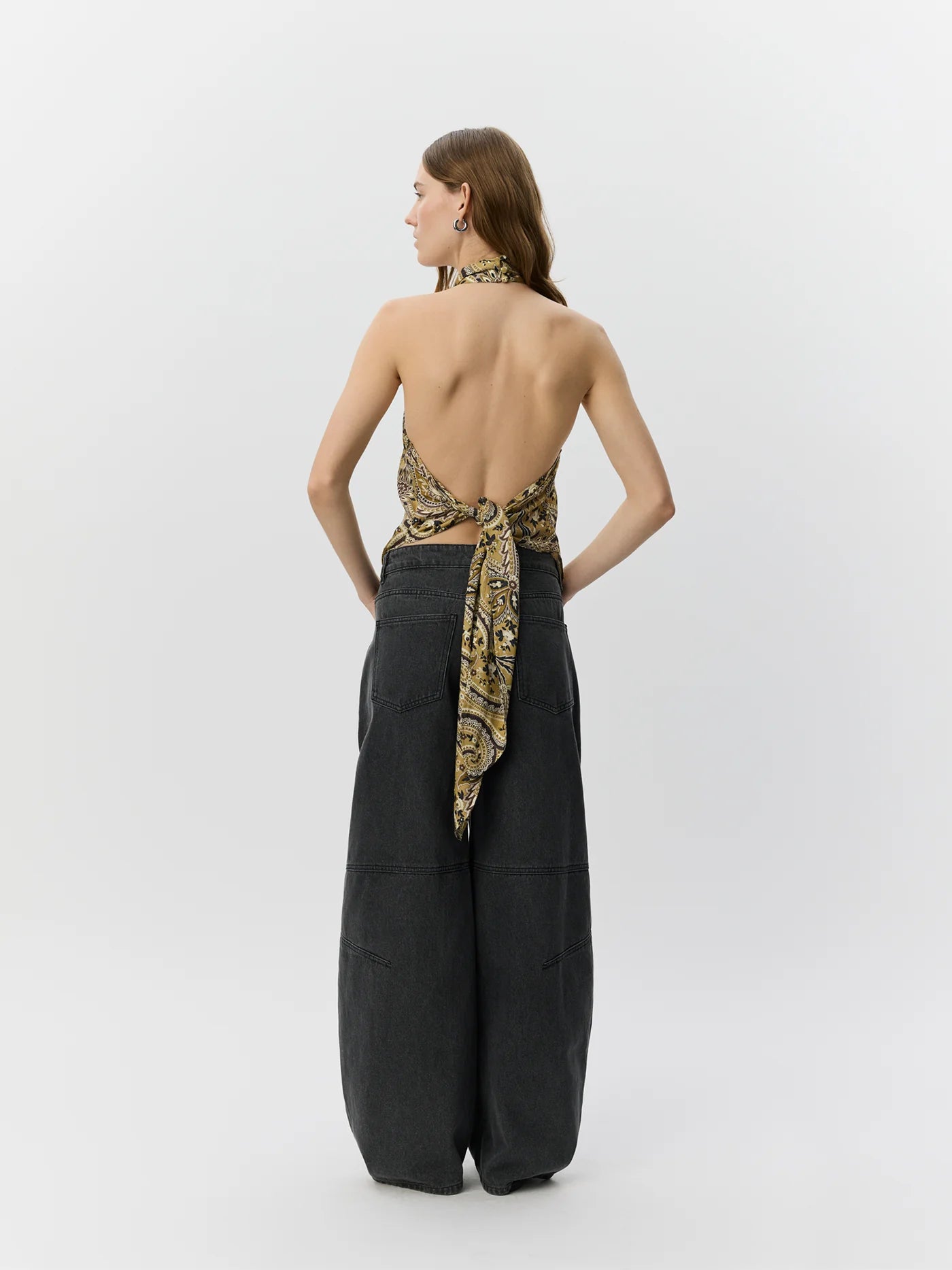 Rae Paisley halterneck Bronze