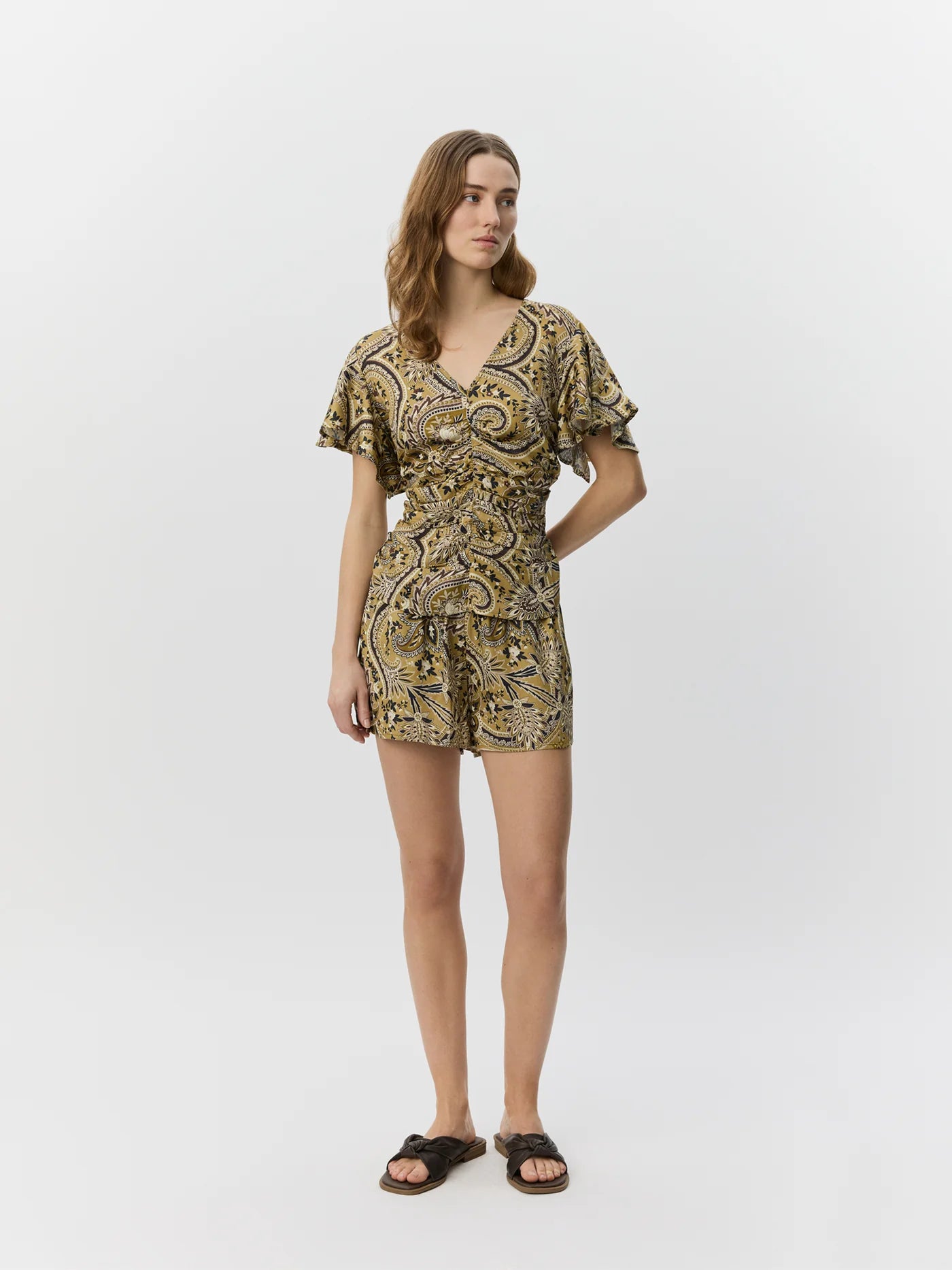 Paisly shorts Bronze