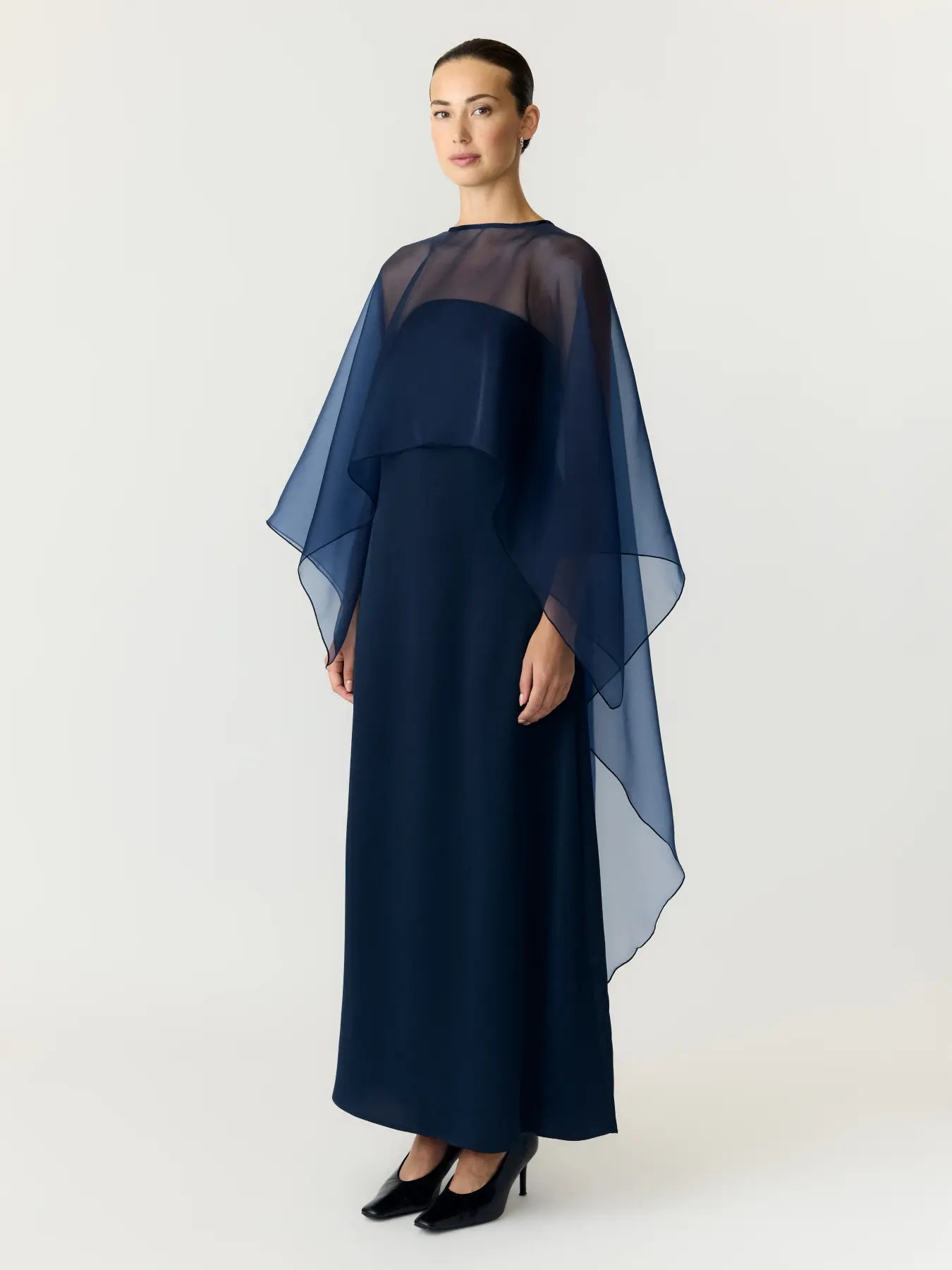 Vima bandeau maxi dress Navy blazer