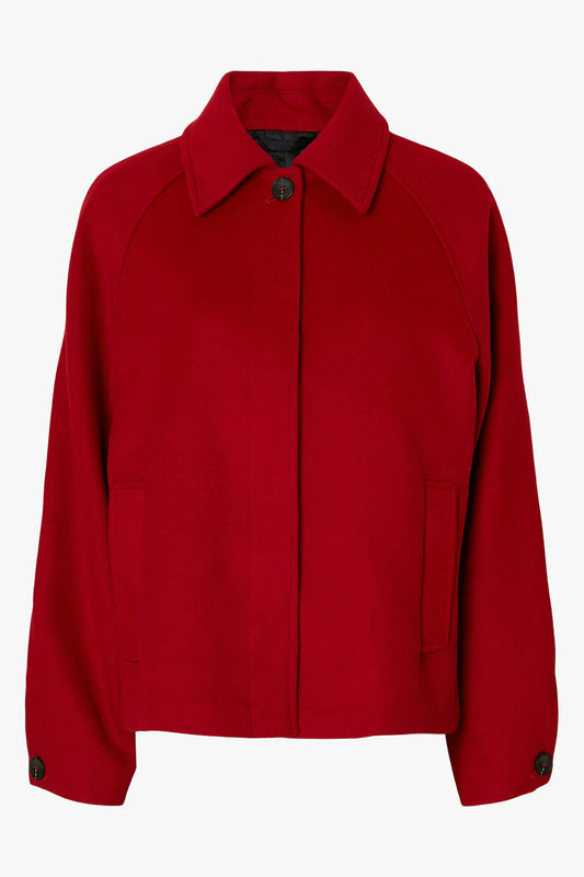 Liva wool blend jacket Equestrian red