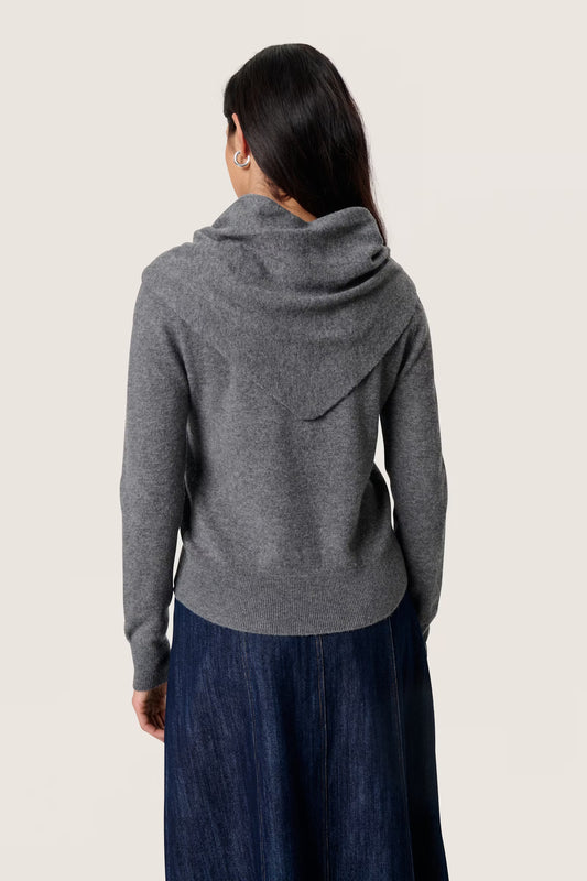 Molina scarf cardigan Grey melange