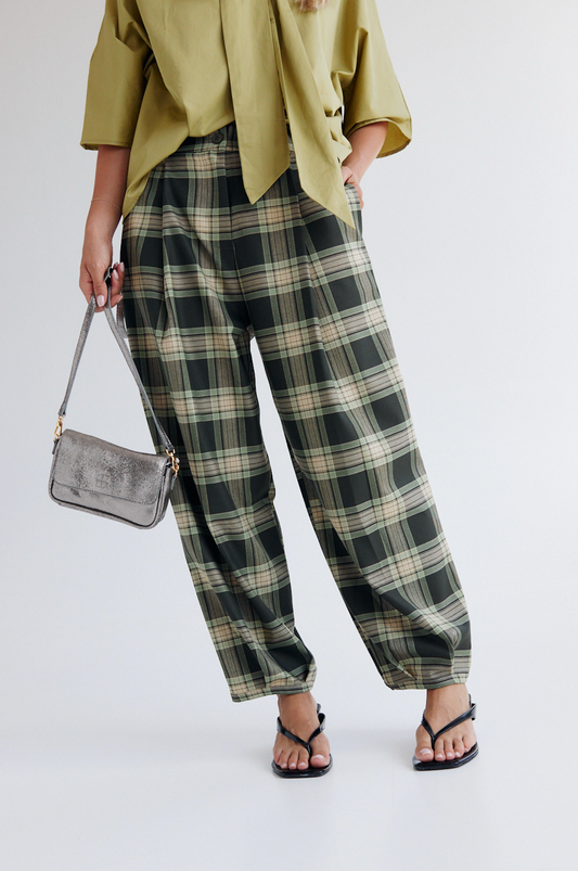 Pants Libby Green carreaux