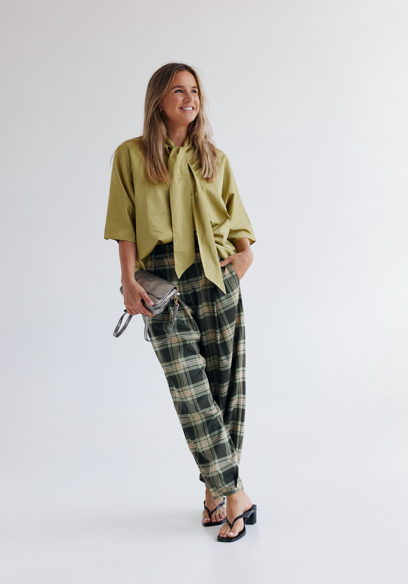 Pants Libby Green carreaux