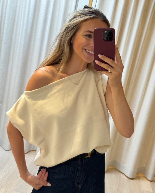 Off Shoulder Top Ecru