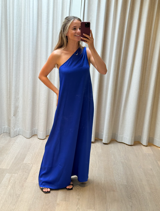 One Shoulder Dress Bleu Royal